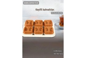 Resim Feyza Design Bambu Renkli 6'lı Kahvaltılık Seti, Bpa Free, Şık ve Pratik Tepsili 