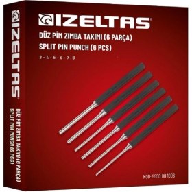 Resim Izeltaş 5550001006 Düz Pin Zımba Takımı 6 Parça 