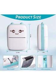 Resim qasul Mini Taşınabilir Yazıcı Fotoğraf Cebi Fotoğraf Bluetooth V4.0 200 Dpı Etiket Etiket Makbuz Yazıcısı 