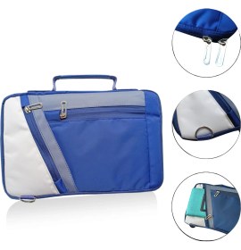 Resim Microcase Xiaomi Redmi Pad Pro 12 Inch Tabletler Için Omuz Askılı El Tutacaklı Universal Sleeve Taşıma Çantası AL4346 Lacivert Krem Gri 