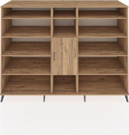 Resim Kronos Dolap 12 Raflı Tek Kapaklı 220x59x163 Çam-çam Çam-çam 