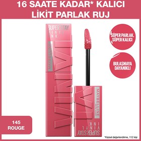 Resim Maybelline New York Super Stay Vinyl Ink Uzun Süre Kalıcı Likit Parlak Ruj 145 Rogue 