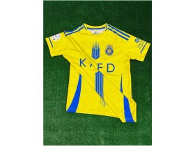 Resim Al Nassr Cristiano Ronaldo 7 Numara Iç Saha Sarı Renk Kısa Kol Forma 