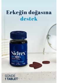 Resim Sidrex Pro Men's Once Daily Cüce Palmiye Eki İçeren Takviye Edici Gıda 30 Tablet 