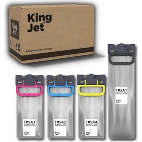 Resim Kingjet Epson Uyumlu Wf-c879r Standart Kapasiteli 4 Renk Takım Çipli Uyumlu Kartuş T05a1 