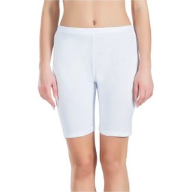 Resim Derya Kurşun Kısa Kadın Tayt 412 Beyaz 