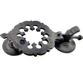 Resim Mena Rise Antika Tarz Dekoratif Pirinç Osmanlı Kapı Tokmağı, Taktak - 265X75MM, Oksit - Lisinya 