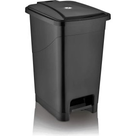 Resim PremiumPort Şık Siyah 10L Pedallı Banyo ve Mutfak Çöp Kovası 