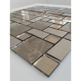 Resim MozaiKristaL Mutfak Tezgah Arası ve Iç Dekorasyon Için, Krom-Ayna Mix Kristal Mozaik. Cam Ölçüleri: Mix. File Ölçüsü: 30x30 cm. Renk: Gümüş Krom-Ayna-Desenli Ayna Mix. ( 1 Koli=11 File Karo=1 m2 Fiyatıdır.) 