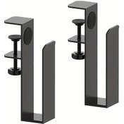 Resim Willowhaven Siyah Ayarlanabilir Demir Dizüstü Bilgisayar Standı - Taşınabilir Modern Ofis Aksesuarı 