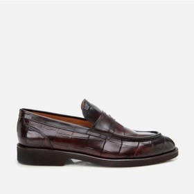 Resim Hotiç Hakiki Deri Kahve Erkek Kroko Desenli Loafer 02ayh305260a480 Kahve-brown Kahverengi 