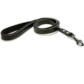 Resim Doggie Konforlu Gerçek Deriden El Yapımı Köpek Gezdirme Kayışı 1.5 x 160 CM Siyah 