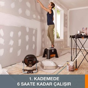 Resim WORX WX095 20Volt 2.0Ah. Li-ion 242mm Profesyonel Hibrit Şantiye Fanı/Vantilatör 