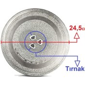 Resim Altus Mikrodalga Fırın Döner Cam Tabak 24,5cm Çapında Tırnaklı Borcam Tepsi Orijinal 