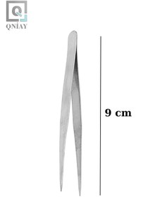 Resim QNİAY Profesyonel Batık Kaş Cımbızı Paslanmaz 9cm Titanium Hassas Uçlu Batık Kırık Tüy Kıl Dönme Deri Altı 