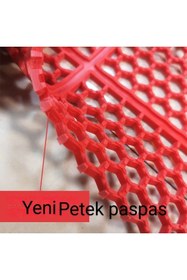 Resim Blue Home Banyo Duş Havuz Yeni Petek Paspas Kaydırmaz Pvc Paspas / KIRMIZI En : 90cm. 