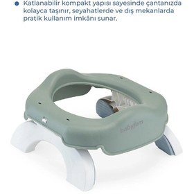 Resim Babyjem Portatif Katlanabilir Lazımlık Soft Yeşil New Color 