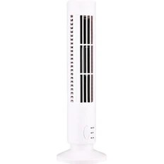 Resim Yeni USB Tower Fan Bladess Fan Tower Electric Fan Mini Dikey Klima, Bladess Daimi Fan Beyaz (Yurt Dışından) 