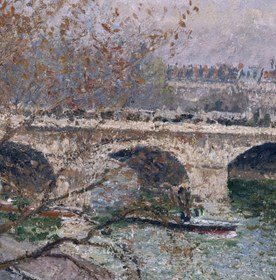 Resim Camille Pissarro - Pavillon de Flore 3D Textured Print - "27"x"33" in/70x84 cm / As Roll (Canvas) 