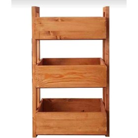 Resim Dabanlıoğlu Mobilya Doğal Ahşap Sebzelik Retro 70X50X30 Kurulu Gönderim 