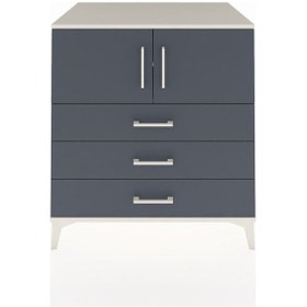 Resim Kronos Şifonyer 2 Raflı 3 Çekmeceli 2 Kapaklı 88x59x96 Aytaşı-antrasit Aytası 