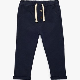 Resim Koton Pamuklu Katlamalı Paça Düğme Detaylı Eşofman Altı Lacivert 6smb40040tk Lacivert 