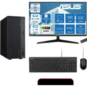 Resim Asus Expertcenter P500MV Intel® Core™ Ultra 7 240H 5.2ghz Aı 64GB Ddr5 2tb SSD 27"120Hz 8GB/RTX5050 WIN11HOME Mini Tower Masaüstü Bilgisayar E724016512B0D27H24+ZETTAUSBBELLEK 