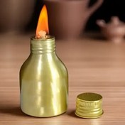 Resim 1 Adet Taşınabilir Mini Alüminyum Fener - Uzun Süreli Alev Etkisi, Kamp ve Yürüyüş için İdeal, Dış Mekan Isıtma ve Aydınlatma, Sıcak Bir Ortam İçin Rustik Tasarım, Taşınabilir Isıtma | Ortam Aydınlatması | Metal Yapı 