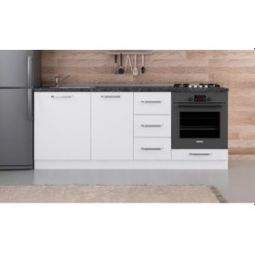 Resim Minar 205 Cm Mutfak Dolabı Beyaz 205-B3-Alt Modül Beyaz 