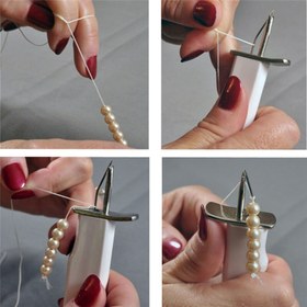 Resim Manuel boncuk düğümleyici, el yapımı boncuk aracı, akik takı boncuğu aracı, kolay ve hızlı düğüm bağlama ve boncuk ipliği için uygun, el sanatları tutkunları ve DIY meraklıları için uygundur 
