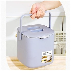 Resim Honeybeeshop Gri 4.01 Lt Mutfak Kompost Kutusu Cikarilabilir Kapakli Kolay Temizlenebilir Dayanikli Pp Ic Sepetli 