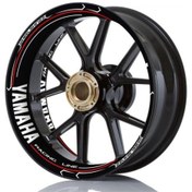 Resim Yamaha Motosiklet Uyumlu Jant Şeridi 17 Inc Sticker Full Takım Set Çok Renkli 