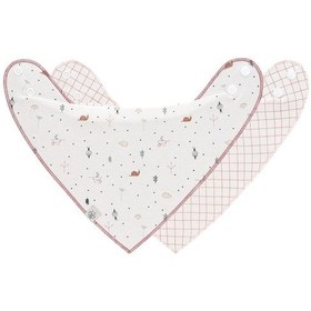 Resim Lassig Organik Pamuk Üçgen Bebek Önlüğü, 2 Li Set, Çıtçıtlı, Ters Çevrilebilir Önlük Kod 003637 Çok Renkli 