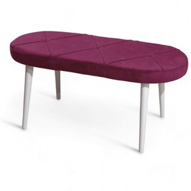 Resim Bench | Soho Kumaş | Beyaz Ayak - Mor 