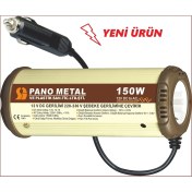 Resim Pano Metal Çakmaktan 12 Volt 220 Volt 150 Watt USB'li İnverter Dönüştürücü 