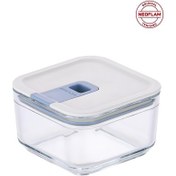 Resim Neoflam Perfect Seal Kare Cam Saklama Kabı Bej 500 ml 
