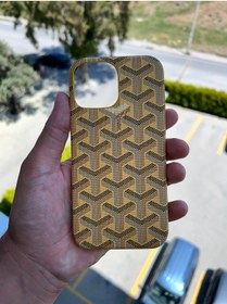 Resim casehometr Iphone 12promax Goyard Sarı Kılıf 