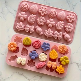 Resim 18'li Silikon Mum Kalıpları - Cadılar Bayramı, Noel, Şükran Günü Süslemeleri, Takı Yapımı ve Ev Dekorasyonu için Canlı Mum Yapım Aletleri, Detaylı Desenli Dayanıklı El Sanatları Malzemeleri, Tatil El Sanatları, Mum Yapım Malzemeleri için Mükemmel 