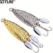 Resim Goture 1 Adet Gümüş Rengi Dönen Jig Balıkçılık Kaşığı Yem Çinko Alaşım Gövde Balıkçılık Aksesuarları, 24g/0.85oz 