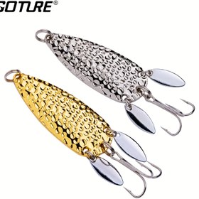 Resim Goture 1 Adet Gümüş Rengi Dönen Jig Balıkçılık Kaşığı Yem Çinko Alaşım Gövde Balıkçılık Aksesuarları, 24g/0.85oz 