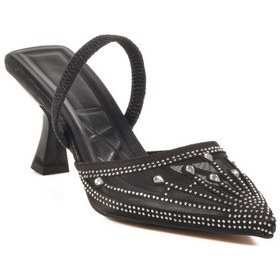 Resim Siyah İnce Topuklu Kadın Abiye Ayakkabı Florin T-100 Z Siyah 