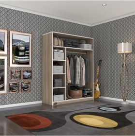 Resim Kenzlife giysi dolabı necmettin 150*120*40 crd gardırop 