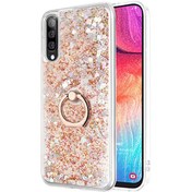 Resim Samsung Galaxy A50 Kılıf Glitter Liquid Holder Gold Microsonic