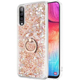 Resim Samsung Galaxy A50 Kılıf Glitter Liquid Holder Gold 