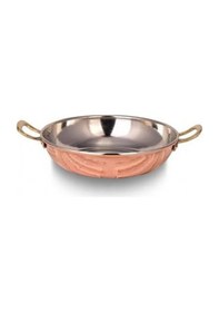 Resim Turna Bakır Çelebi Tava 4 No 20 CM Düz Kırmızı Turna7595-1 