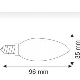 Resim Orbus Dekoratif 4W Amber Sarı Işık E14 (Ince Duylu) Rustik LED Ampul 