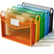 Resim 5'li Genişleyen Dosya Klasörleri, Şeffaf Zarflar, Kapatma, Bölümleyici Yok, Büyük Kapasite, Çeşitli Renkler, Mektup/A4 Boyutuna Uygun, Dayanıklı Plastik Malzeme 