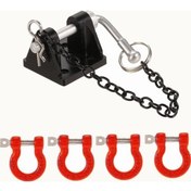 Resim Traxxas Trx-4 Rc Tırmanma Aracı İçin Metal Çekme Kancası Seti - Ön/arka Tampon Montajı 