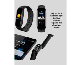 Resim Shopwave Akıllı Bileklik – Adım Sayar, Kalp Atış Ölçer, Uyku Takipli ve Suya Dayanıklı 