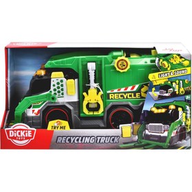 Resim Dickie Geri Dönüşüm Kamyonu, Sesli ve Işıklı, Motorlu Kaldırma İşlevli, 39cm - 3+ Yaş 